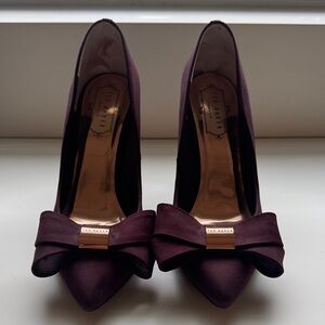 Ted Baker Women's Deep Purple Heels with Bow
